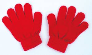 カラーのびのび手袋 赤